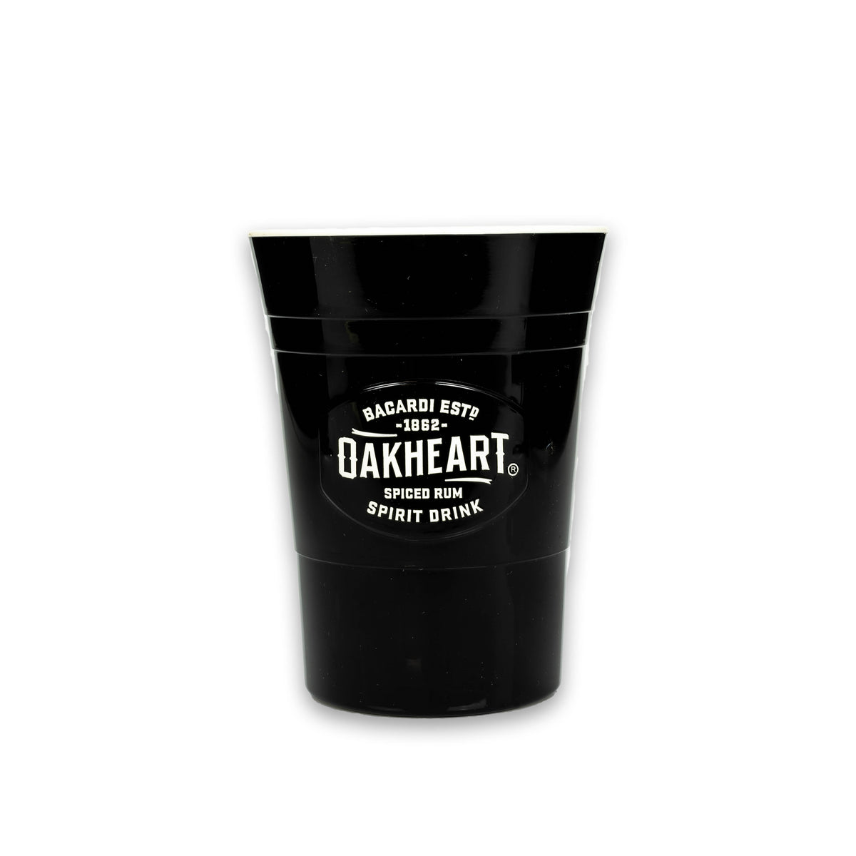 6x Bacardi Rum Becher Oakheart Plastique dur noir 330 ml – Vue 2