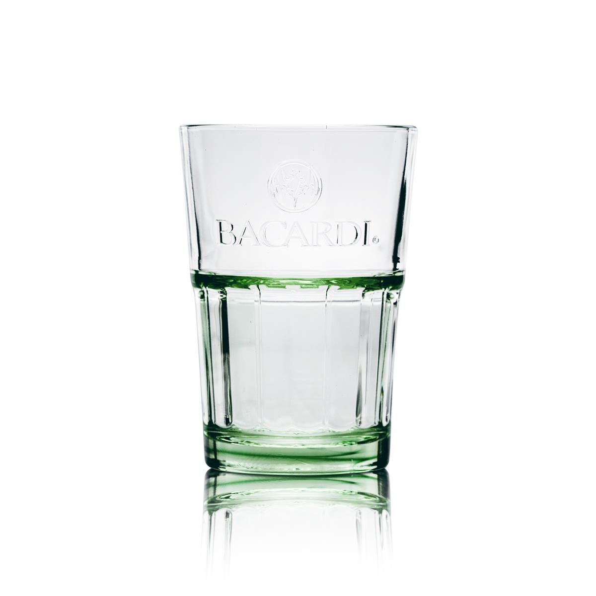 6 verres à rhum Bacardi verts empilables 36 cl – Vue 2