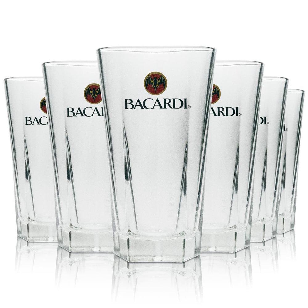 6 verres à rhum Bacardi Longdrink 5eck 355 ml