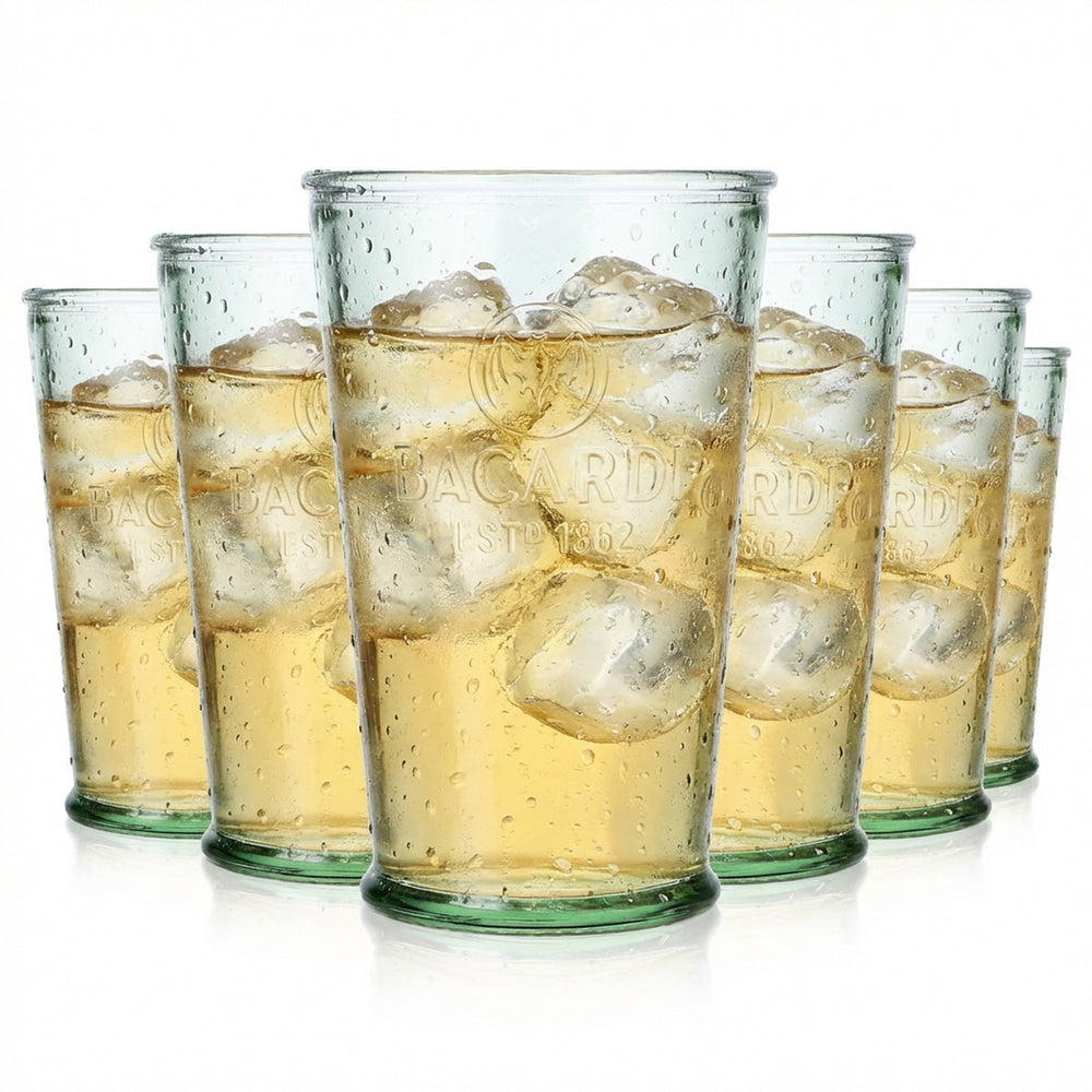 6 verres à rhum Bacardi Verres à rhum Verres Verres à cocktail Mojito  verts en forme de V