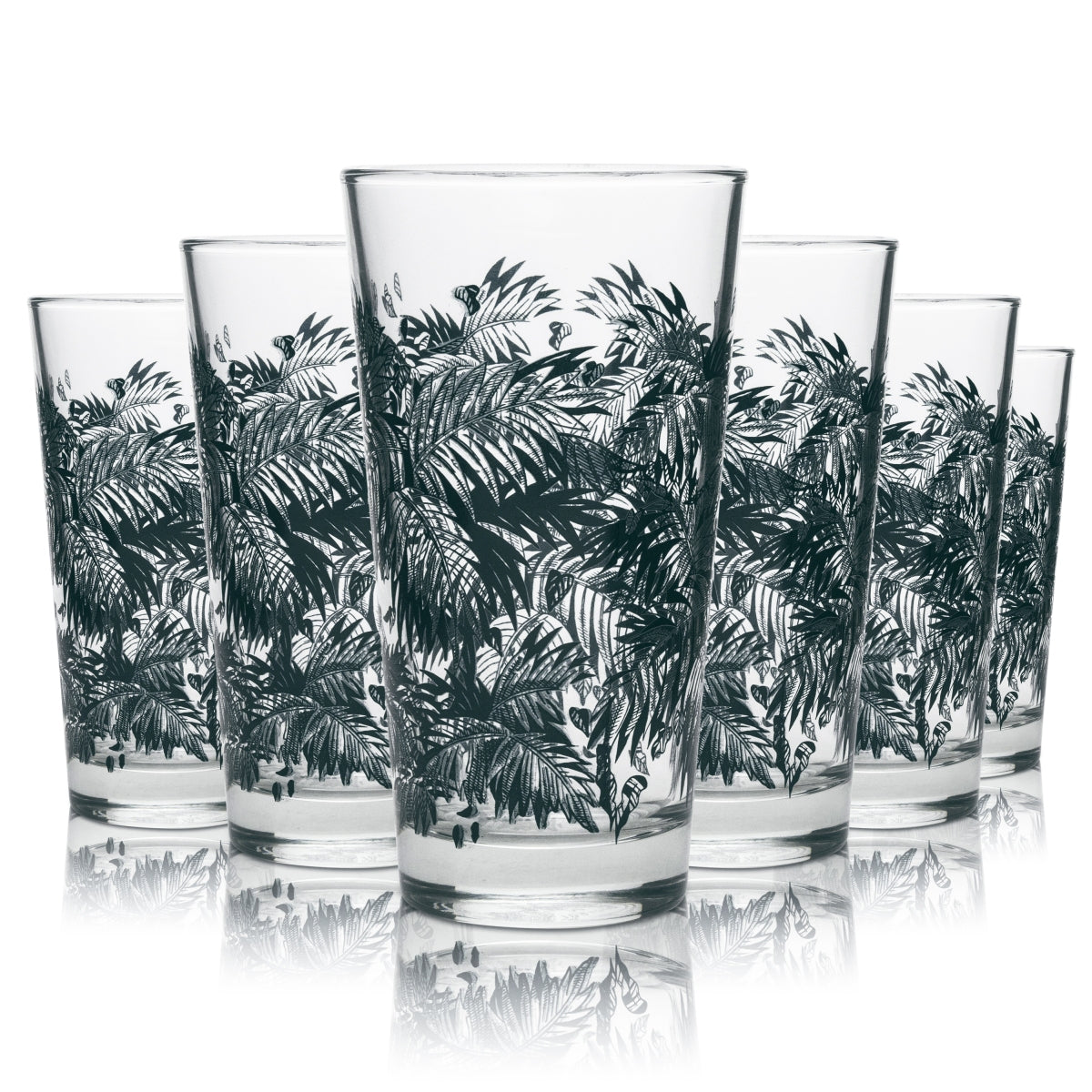 6 verres à whisky Bacardi Longdrink avec impression Plamen foncé