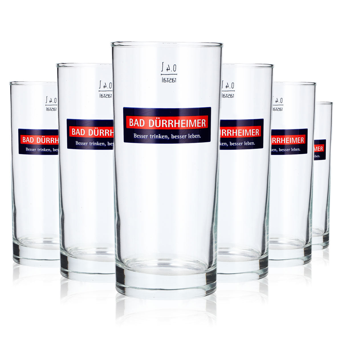 6 verres à eau « Bad Dürrheimer » de 0,4 l, modèle Rastal (lot de 6)