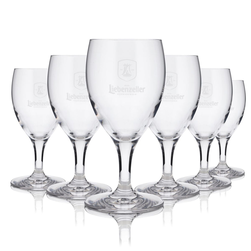 6x verres Bad Liebenzeller 0,18 l, verres à pied, eau minérale, eau gazeuse, ensemble de verres