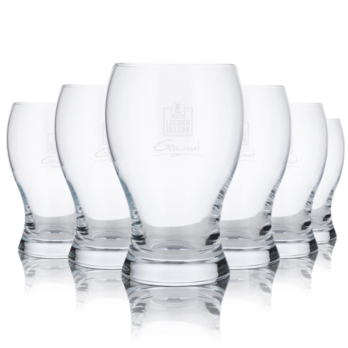 6 verres Bad Liebenzeller 0,29 l d'eau minérale gazeuse, lot de verres Willi Becher
