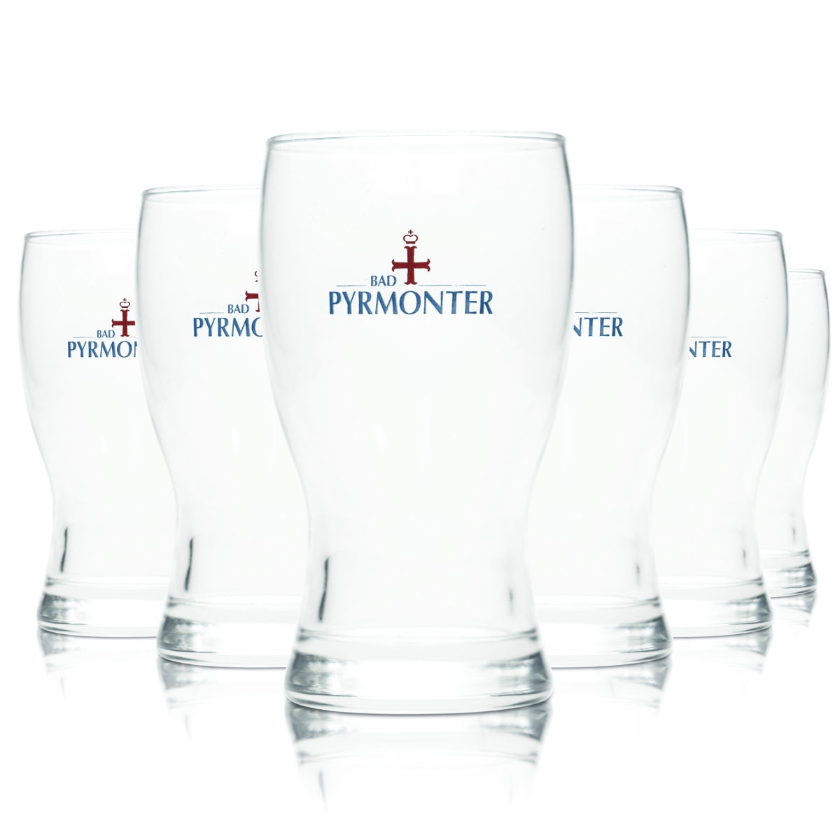 6 verres à eau Bad Pyrmonter, 0,2 l, verres à boire, source minérale