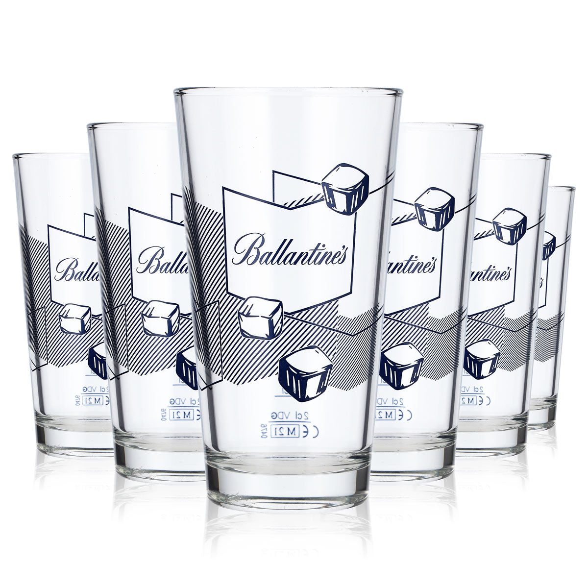 6 verres à whisky Ballantines Verres à long drink 0,35 l Verres design LDG