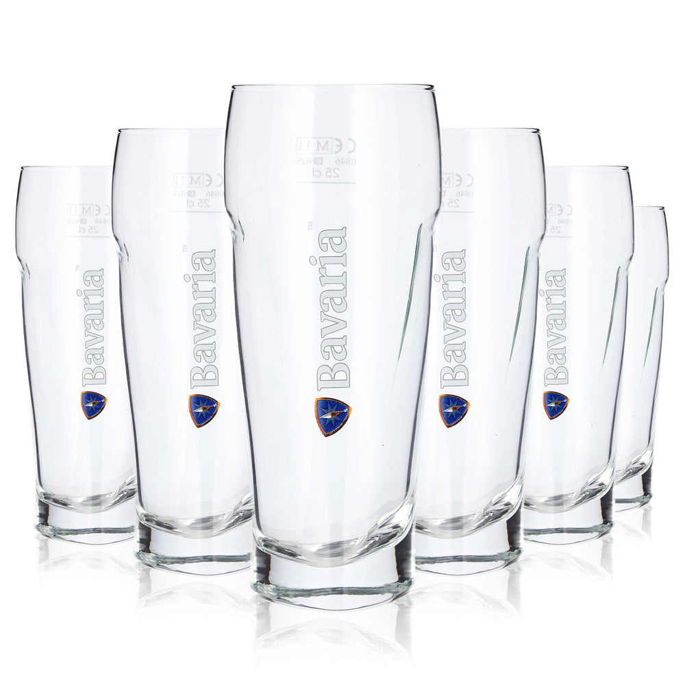 6 verres à bière Bavaria de 0,25 l, à fond triangulaire (lot de 6)