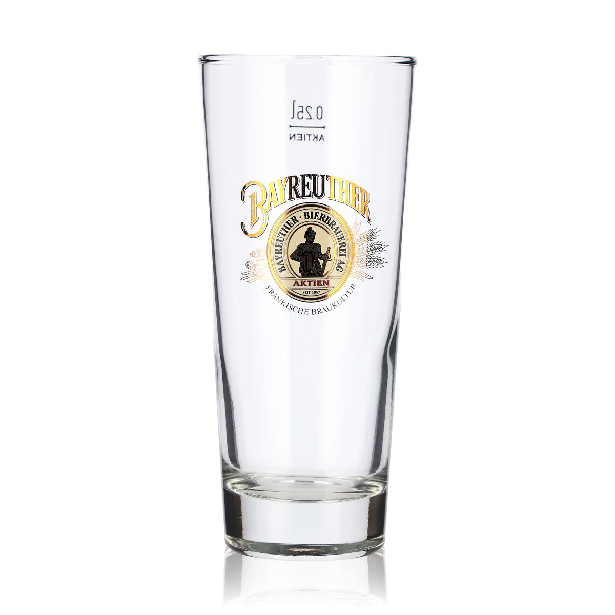 Lot de 6 verres à bière de Bayreuth, 0,25 l, verres droits, verres à bière Frankonia, verres à bière Seidel – Vue 2