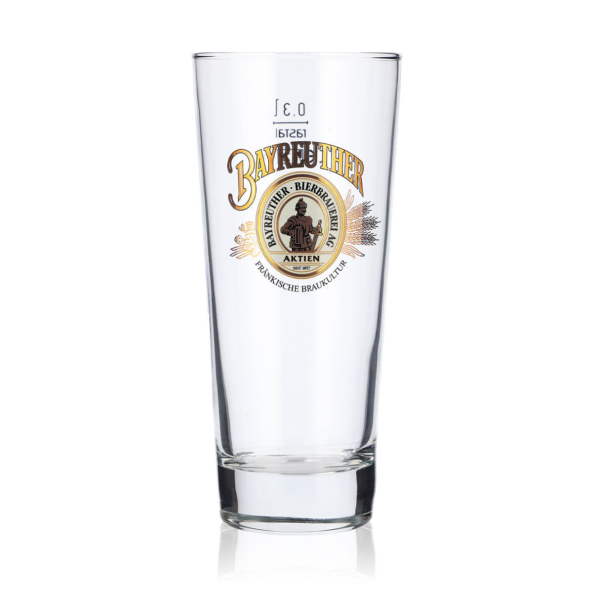 6 verres à bière Bayreuther 0,3 l Verres à bière Verre à bière Logo doré – Vue 2