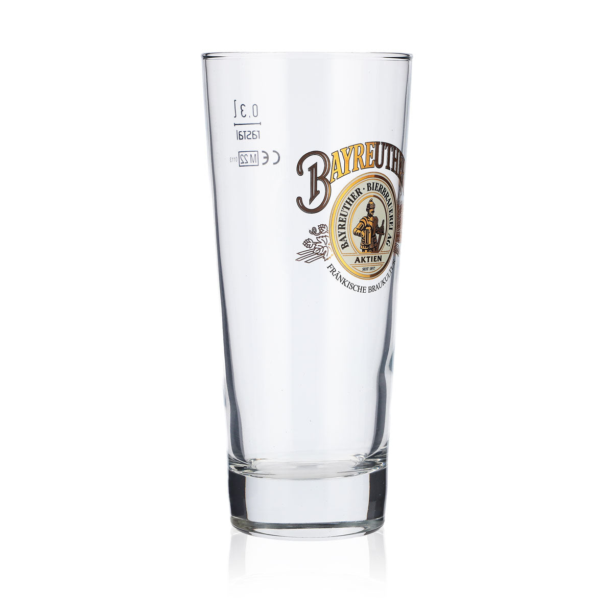 6 verres à bière Bayreuther 0,3 l Verres à bière Verre à bière Logo doré – Vue 3