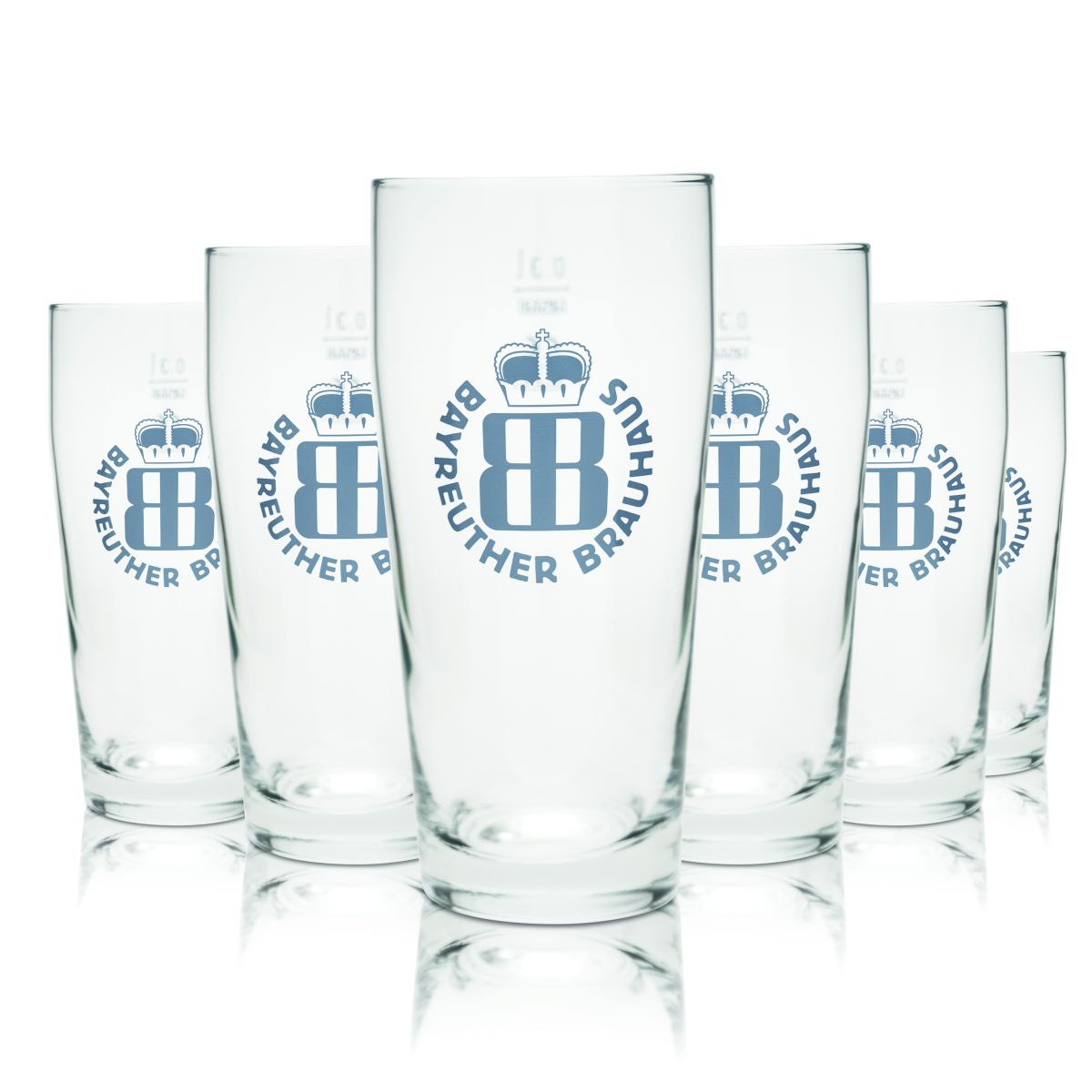 6 verres à bière Bayreuth 0,3 l Willi Becher Verres Brauhaus Bayern Franken Helles