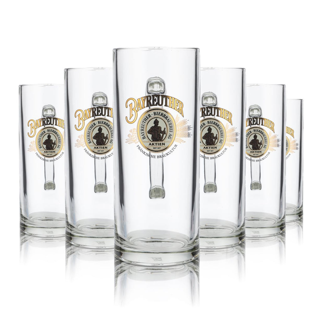 6x verre de Bayreuth 0,5l chope à bière Humpen Seidel Set de verres de brasserie Gastro