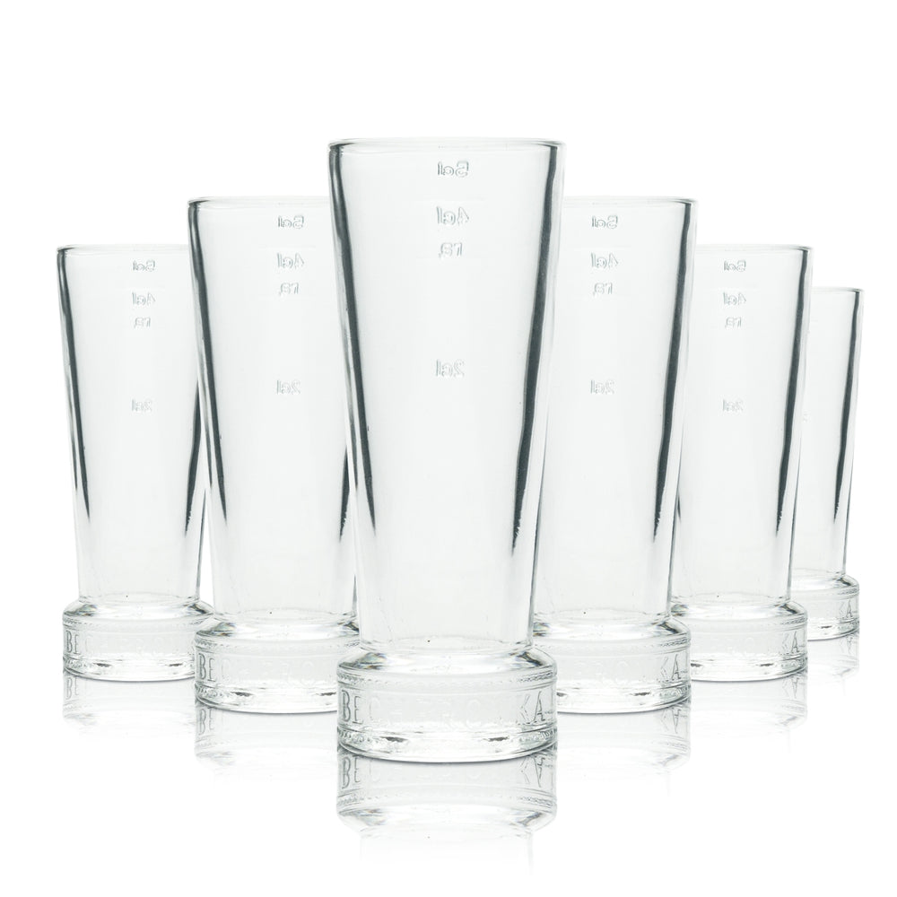 6x Becherovka Vodka Verre 4cl Verres à shot Schnaps Kurze Stamper Relief Cristal