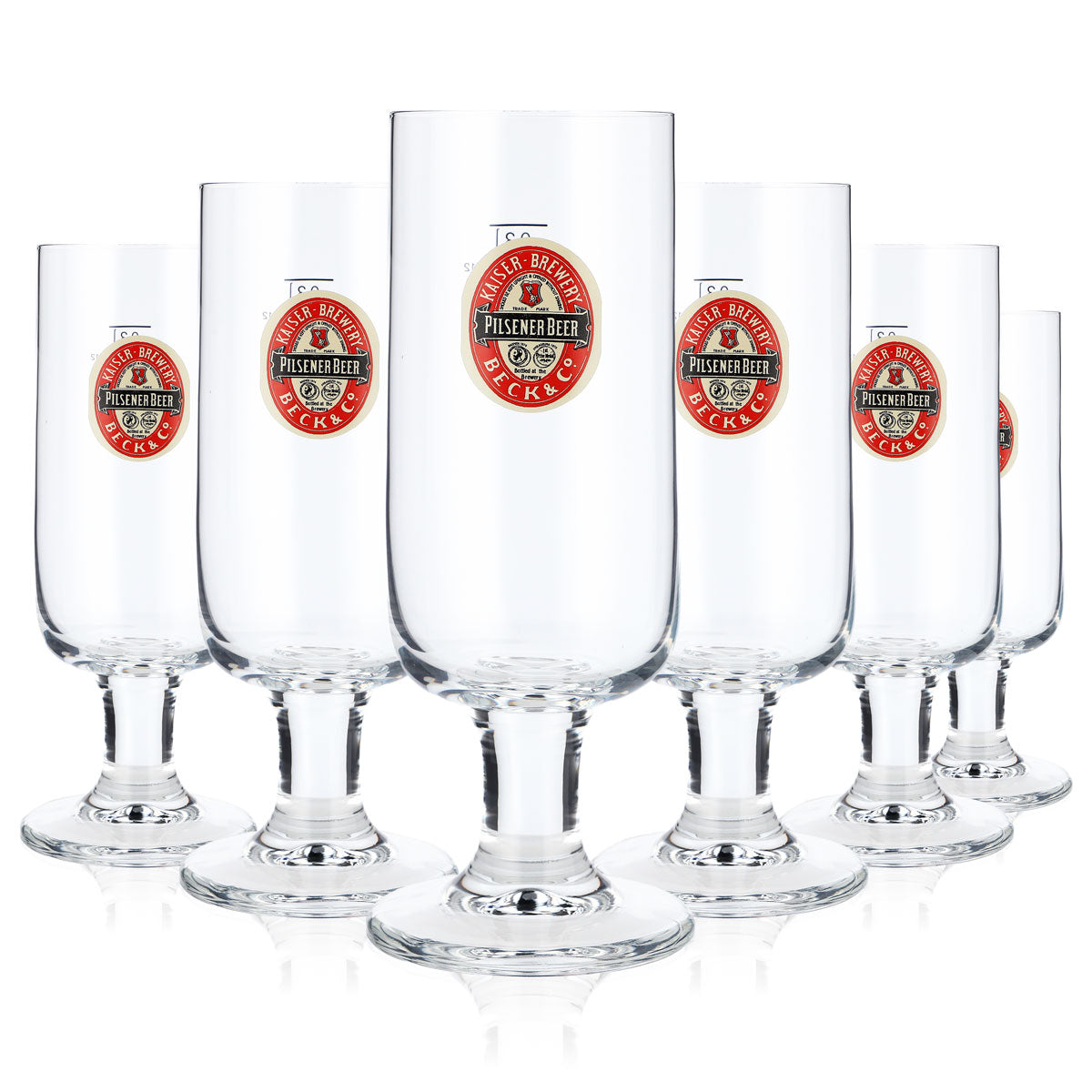 Lot de 6 verres à bière Beck's 0,3 l, logo rétro « Pilsener Beer » (Ritzenhoff) – Vue 2