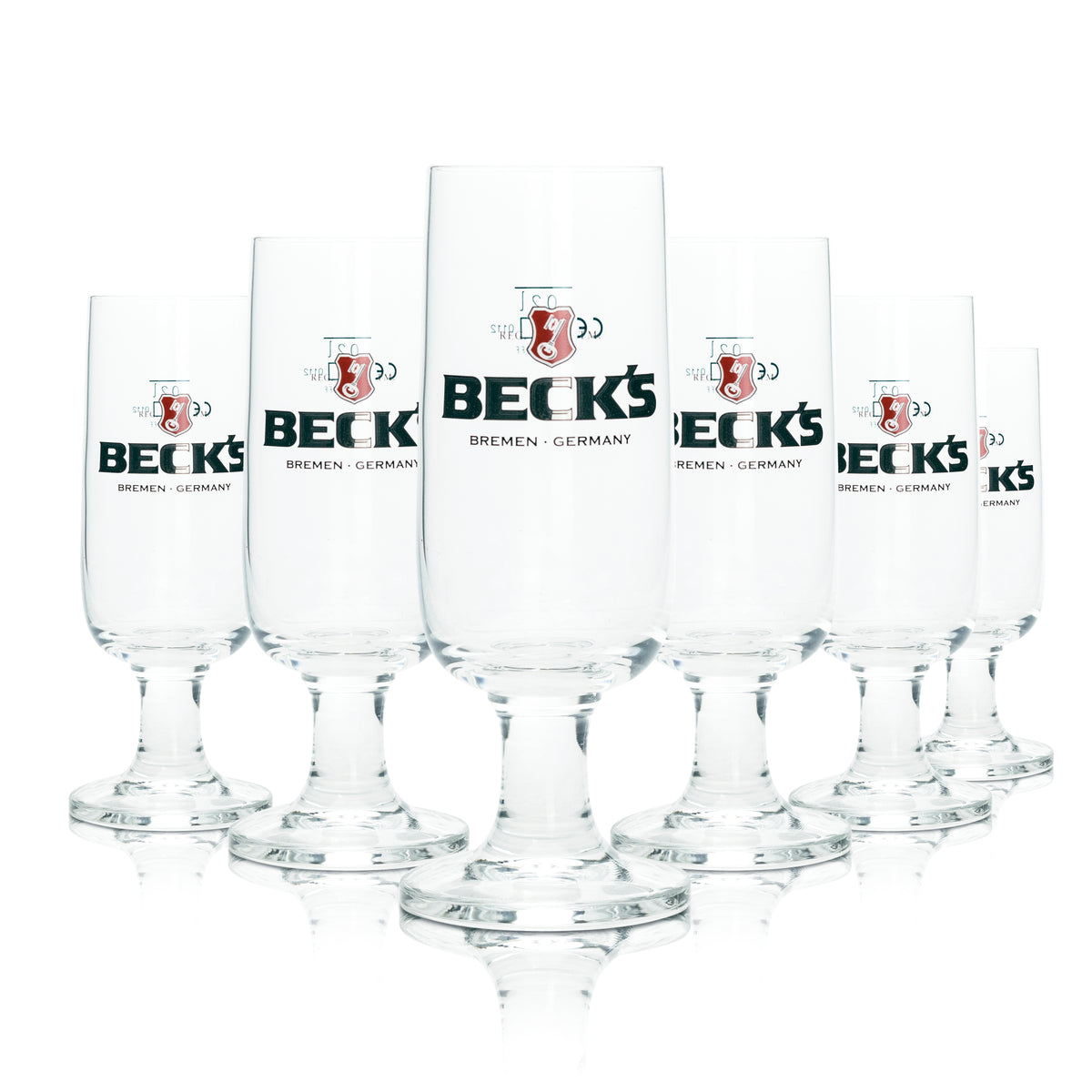 6 verres à bière Becks 0,2 l, forme tulipe, Ritzenhoff, argent, brasserie, bar à bière – Vue 4