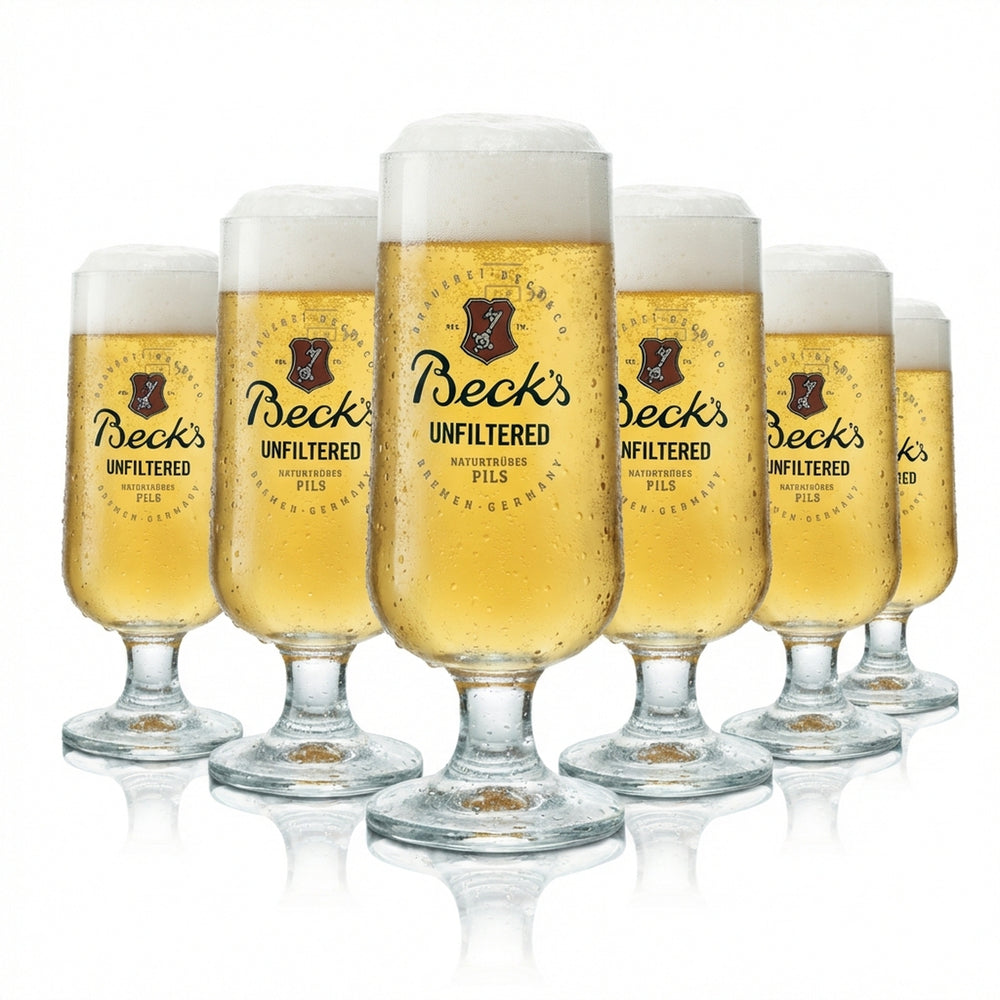 6 verres à bière Becks 0,5 l, édition « Unfiltered »
