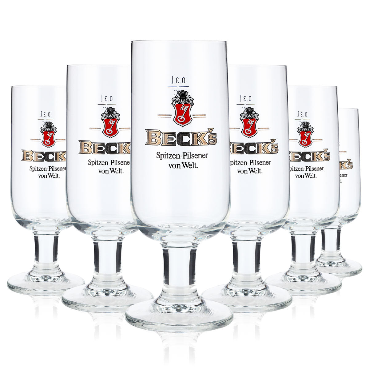 6 verres à bière Becks 0,3 l Verre à pied « Spitzen-Pilsener von Welt » RC – Vue 5