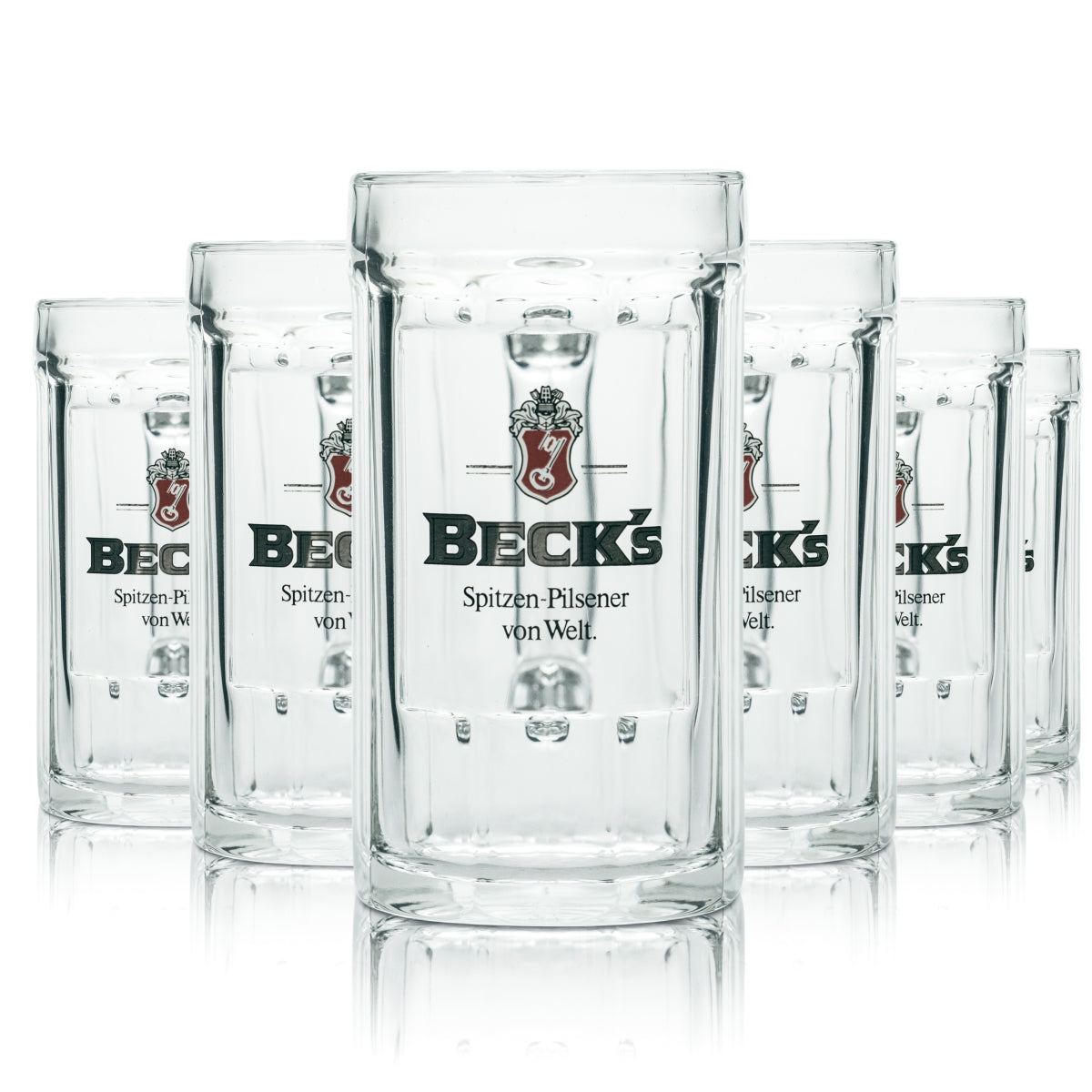 6 verres Becks 0,4 l, chopes à bière, verres à pilsener, brasserie, non filtrés, restauration