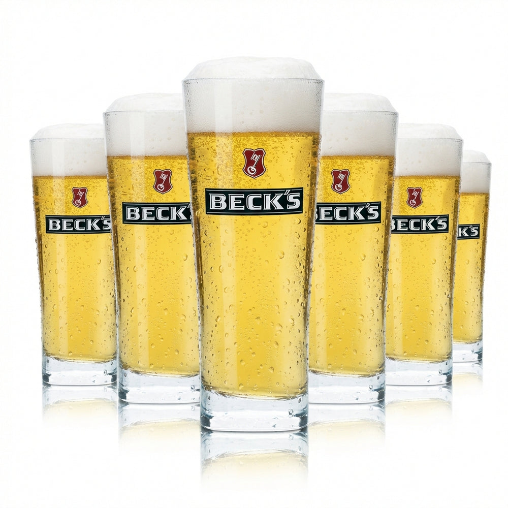 6 verres Becks 0,4 l Contour Henry Verres à bière Coupe Verres calibrés Gastronomie Bière