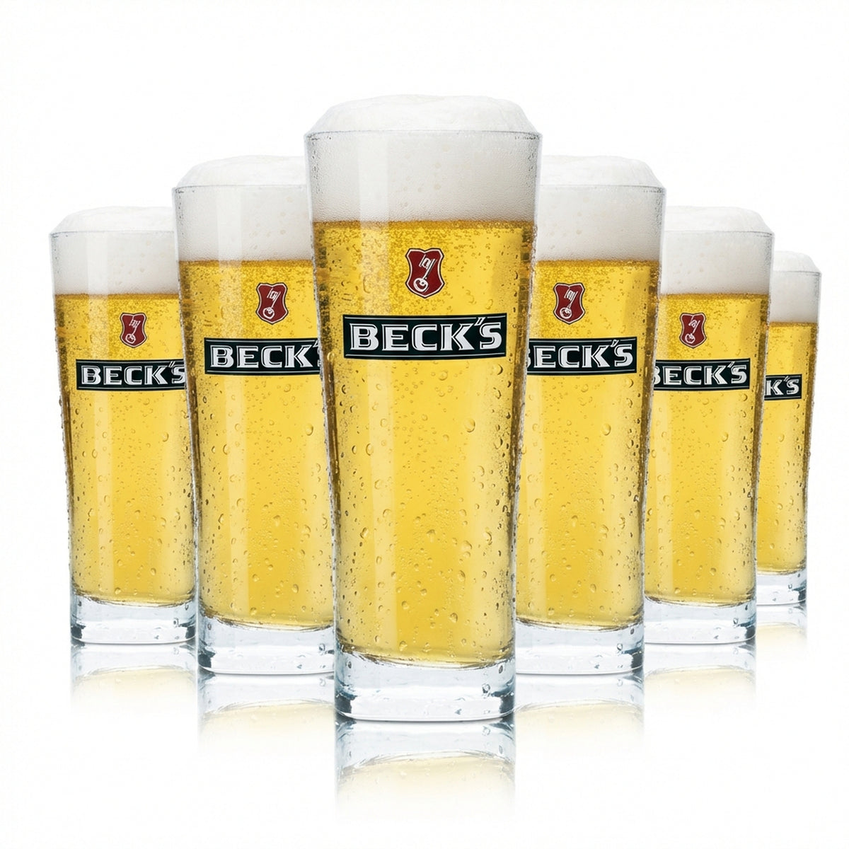 6 verres Becks 0,4 l Contour Henry Verres à bière Coupe Verres calibrés Gastronomie Bière