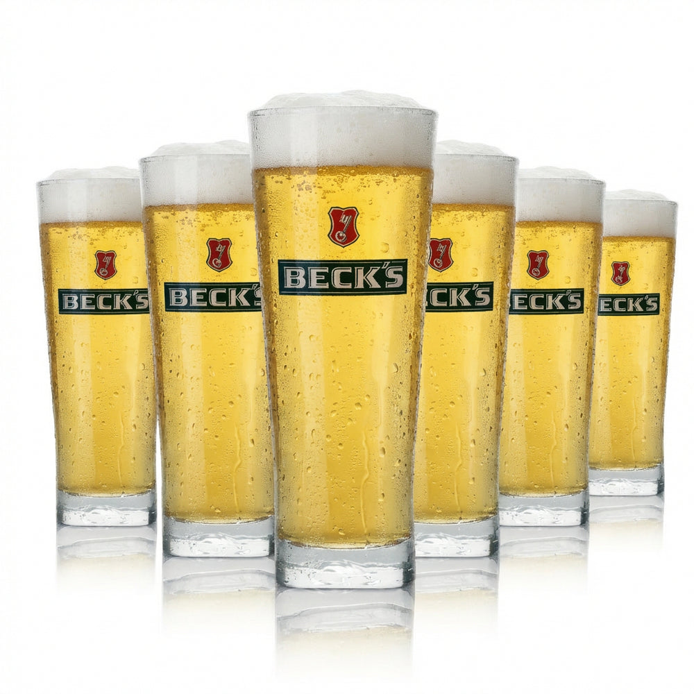 6 verres Becks 0,5 l Henry Becher Contour Verres Gastro Pils Gold Unfiltered Bière
