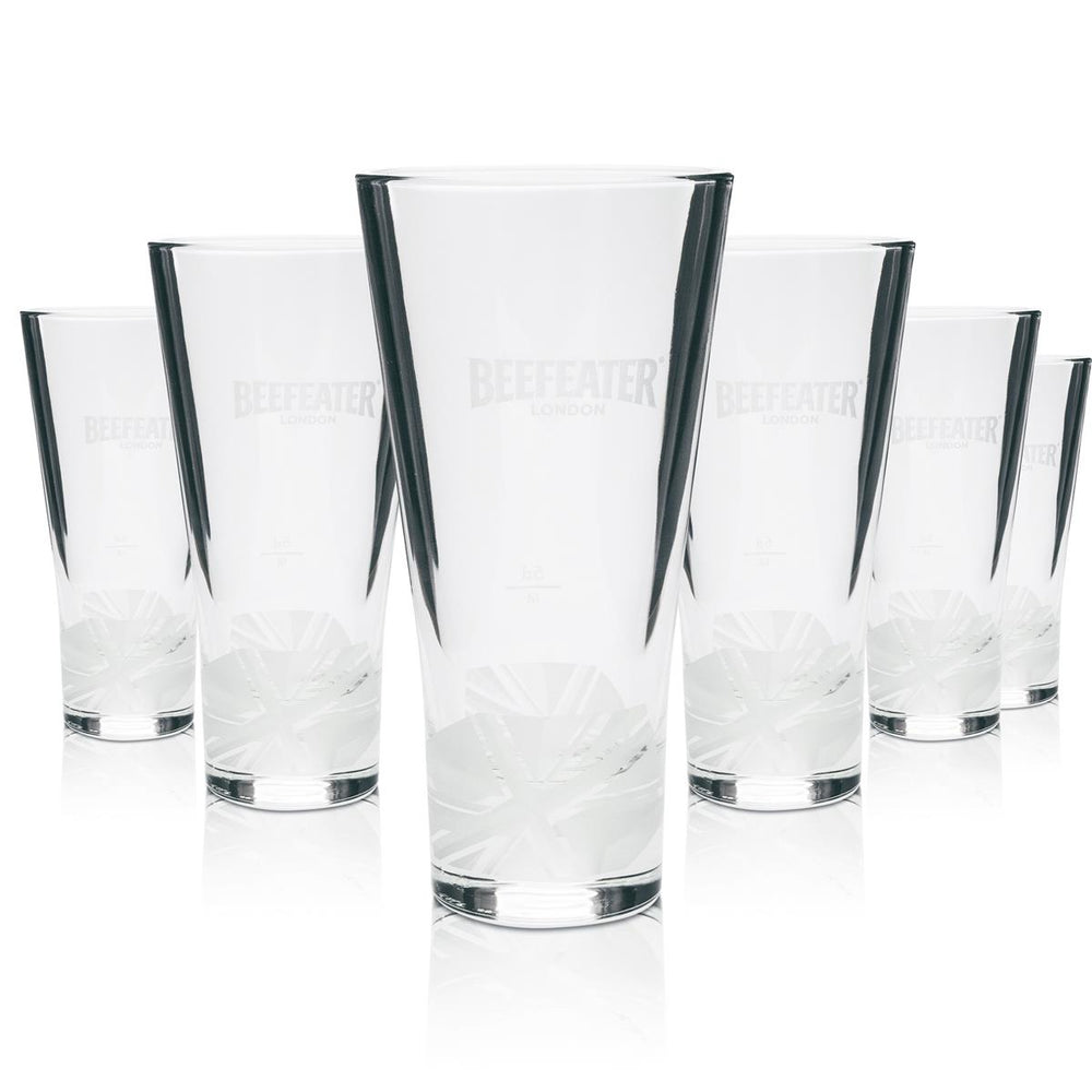 6 verres Beefeater 0,3 l pour gin tonic fizz long drink, verres à cocktail calibrés, qualité gastronomique