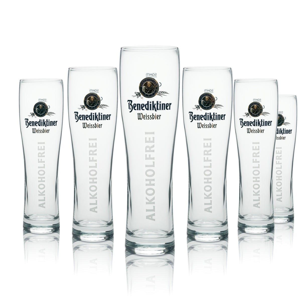 6 verres à bière Benediktiner 0,5 l, blé, sans alcool, Sahm Madison