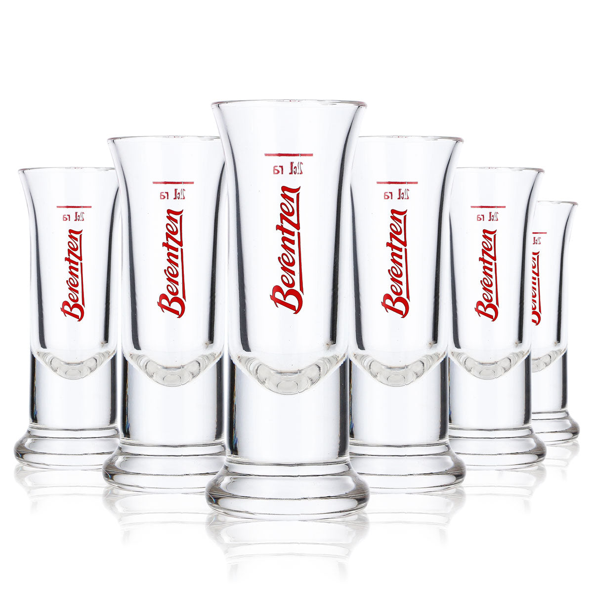 6x Verre à liqueur Berentzen Verre à shot Stamper 2 cl Logo rouge vertical – Vue 5