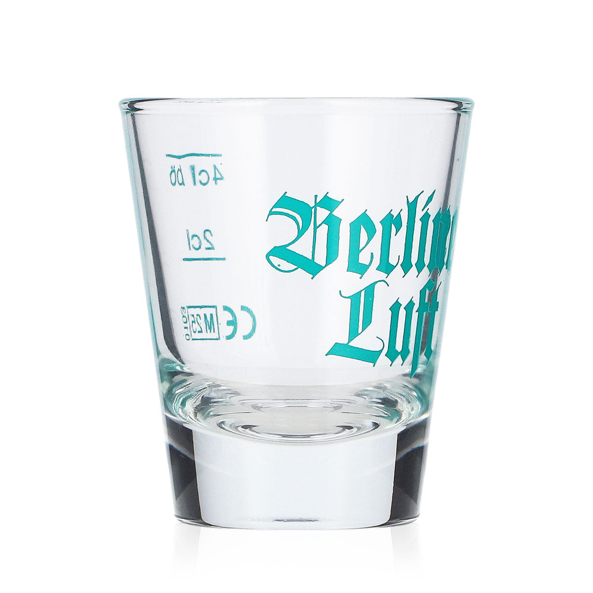 Lot de 6 verres à tequila Berliner Luft de 2 cl + verres à shot de 4 cl avec logo turquoise – Vue 3
