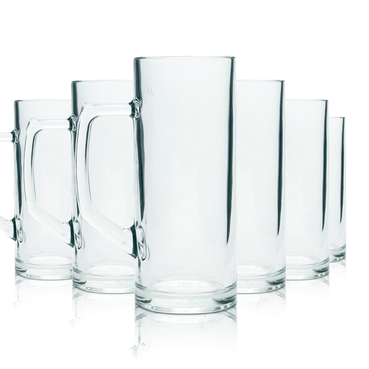 6 chopes à bière 0,3 l en verre Seidel « Reno » Borgonovo Verres de marque Henkel Humpen – Vue 5
