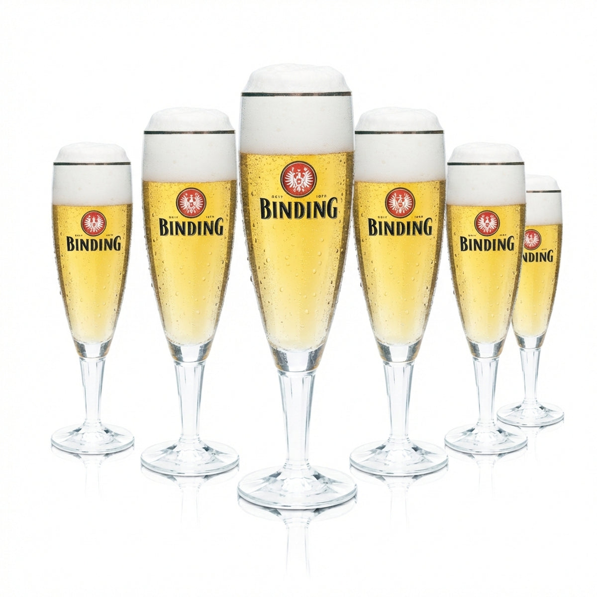 6 verres à bière 0,3 l avec bord doré, forme tulipe, pour bars, brasseries et cafés
