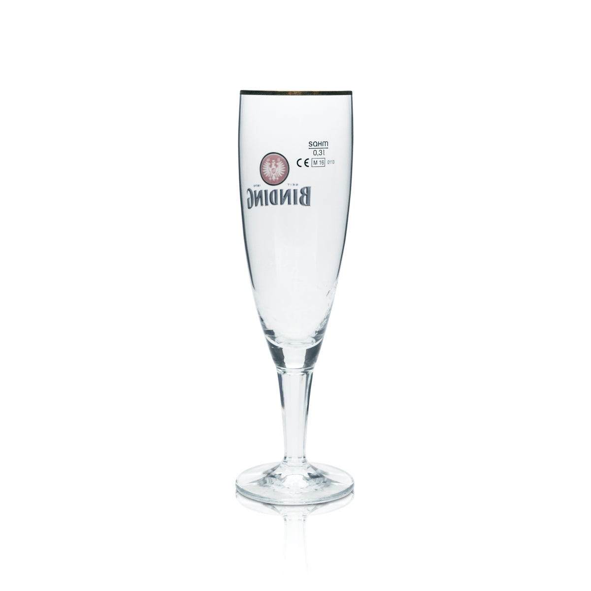 6 verres à bière 0,3 l avec bord doré, forme tulipe, pour bars, brasseries et cafés – Vue 4