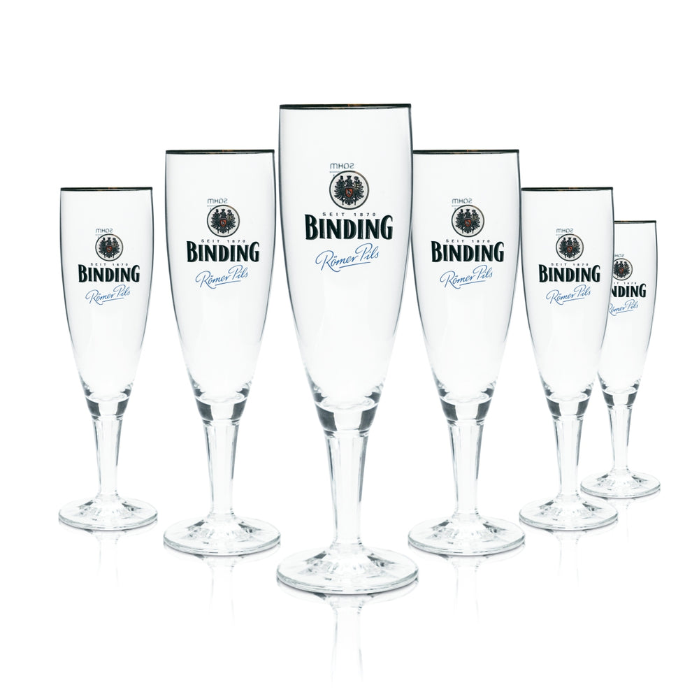 6 verres à bière tulipe 0,3 l avec bord doré, style romain, pour brasserie et restauration
