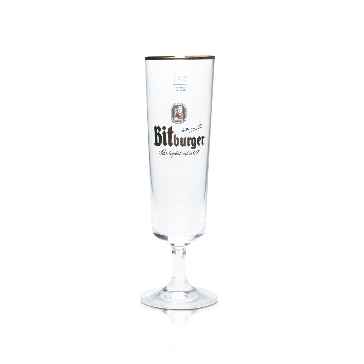6 verres à bière Bitburger 0,2 l, forme tulipe, bord doré, brasserie, gastronomie, bar, pils – Vue 4