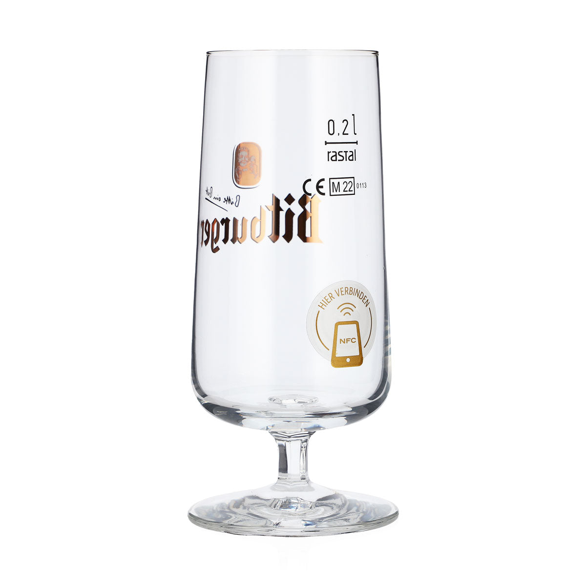 6 verres à bière Bitburger en forme de coupe 0,2 l avec puce NFC Rastal – Vue 4
