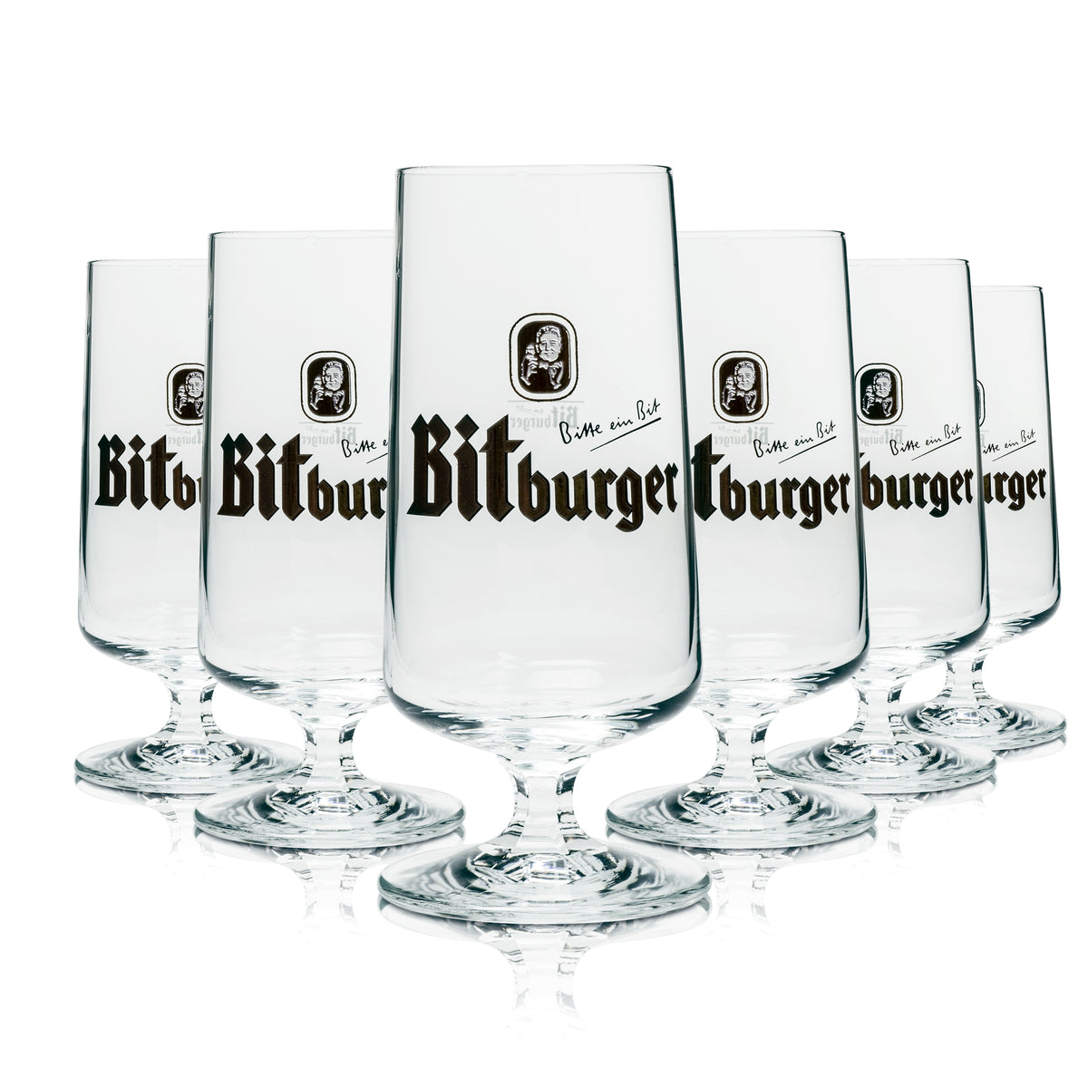 6 verres Bitburger 0,1 l, forme tulipe, verres à dégustation de bière, Pils, brasserie, bar – Vue 4