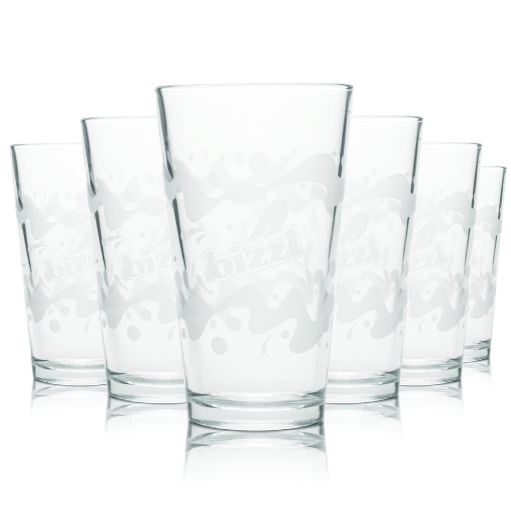 6x Bizzl Verre 0,4 l Gobelets Verres Limonade Boisson gazeuse Spritzer Citron Eau Restauration