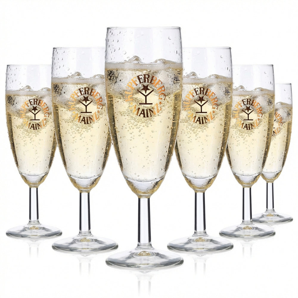 6x Böckling Verre à champagne 0,1 l Kupferberg Mainz sans chêne
