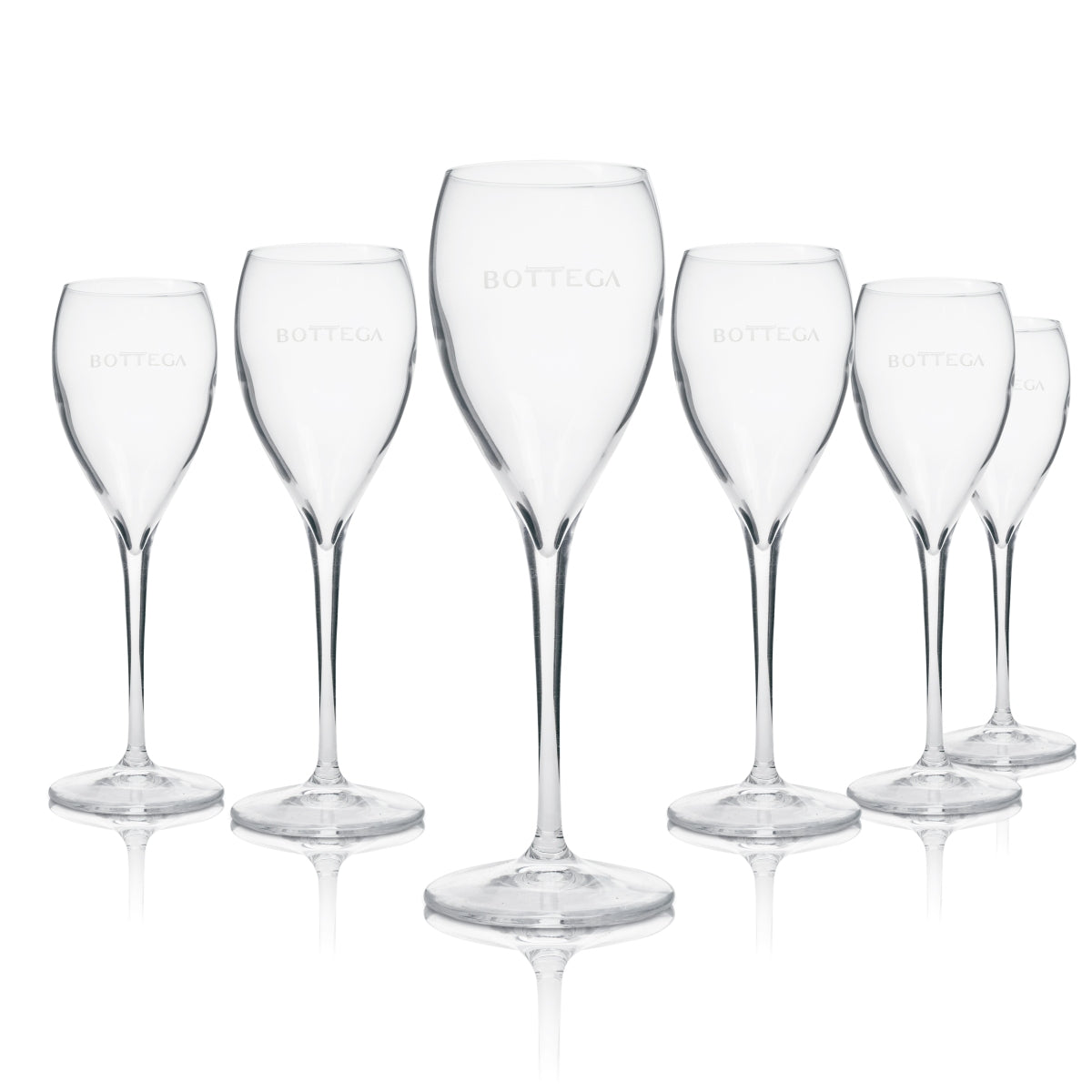 6x Verre à flûte Bottega Prosecco 14 cl Italesse