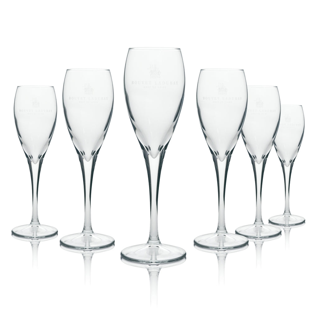 6x Bouvet Ladubay Verre à vin Flûte Vintage 13 cl