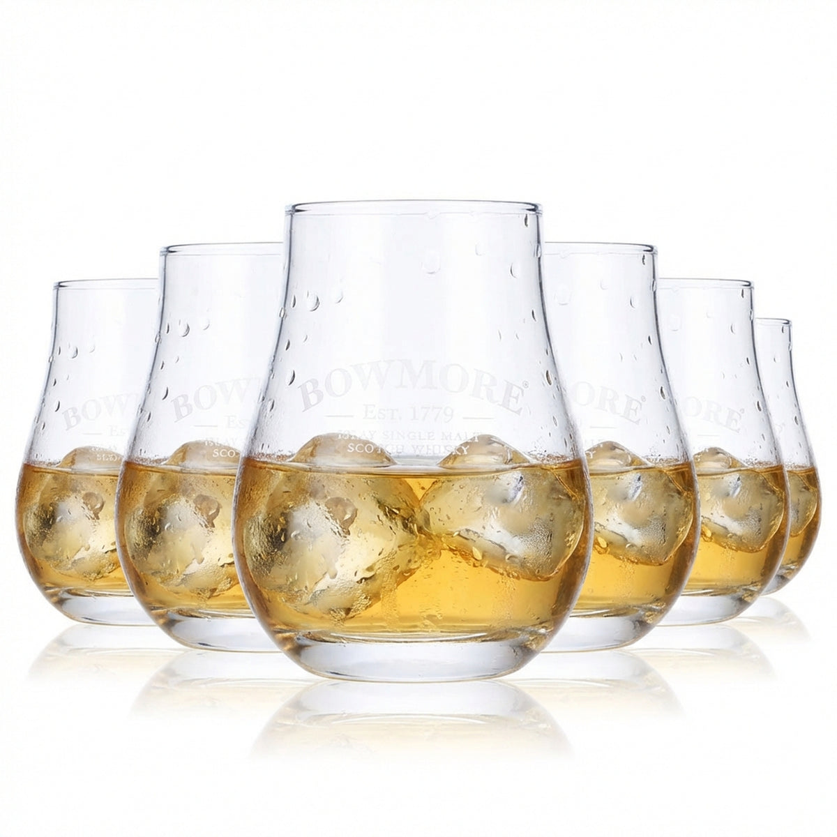 6 verres à whisky Bowmore Verres à dégustation bombés 0,11 l Verre à whisky