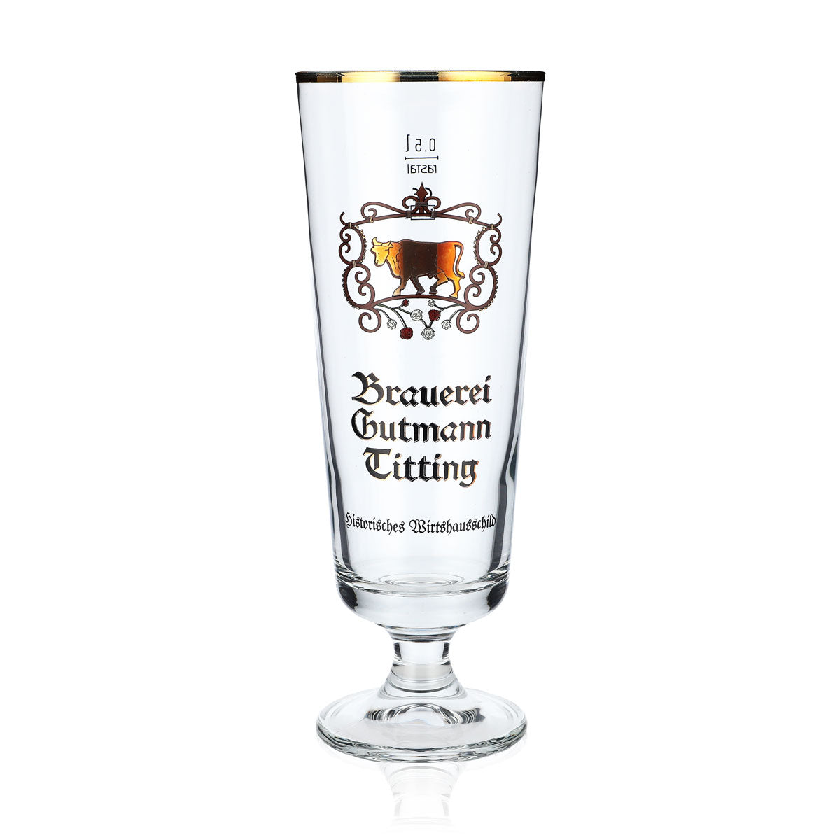 6 verres à bière Gutmann Titting de 0,5 l avec motif vache Rastal Brauerstutzen – Vue 2