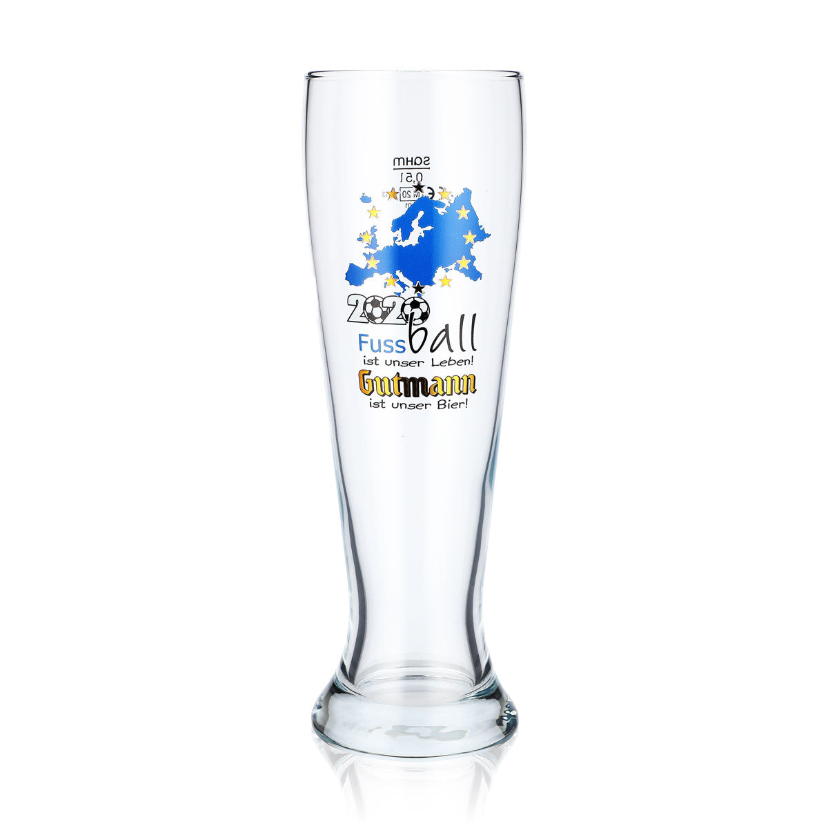 6 verres à bière Gutmann Titting 0,5 l Verre à bière blanche Football 2020 – Vue 2