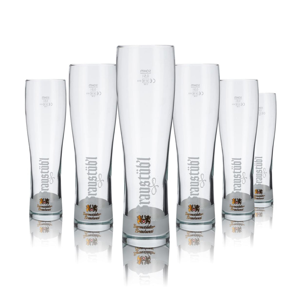 6 verres Braustübl 0,5 l Verres à bière blanche Verres à bière Hefeweizen Set Brasserie Dramstadt