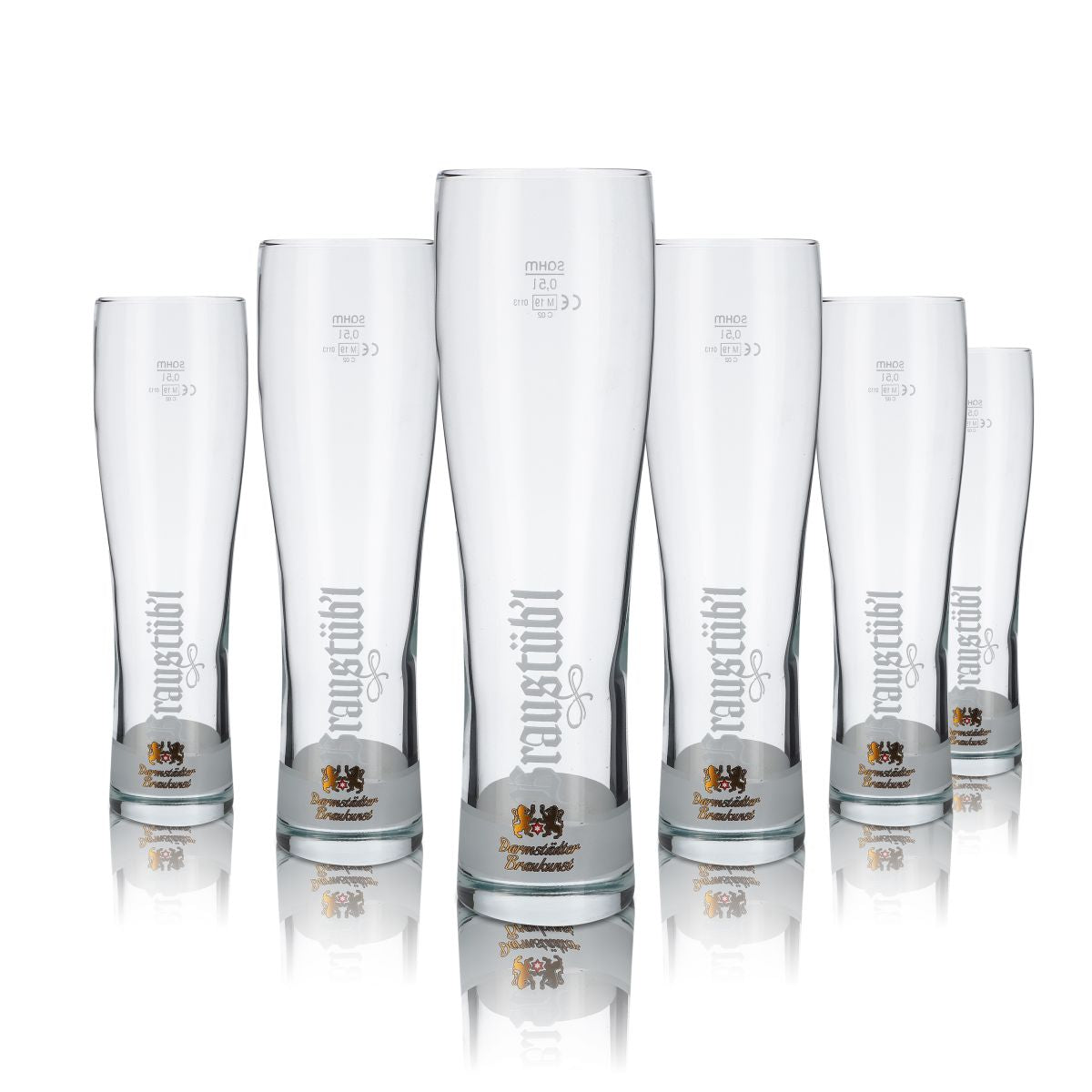 6 verres Braustübl 0,5 l Verres à bière blanche Verres à bière Hefeweizen Set Brasserie Dramstadt