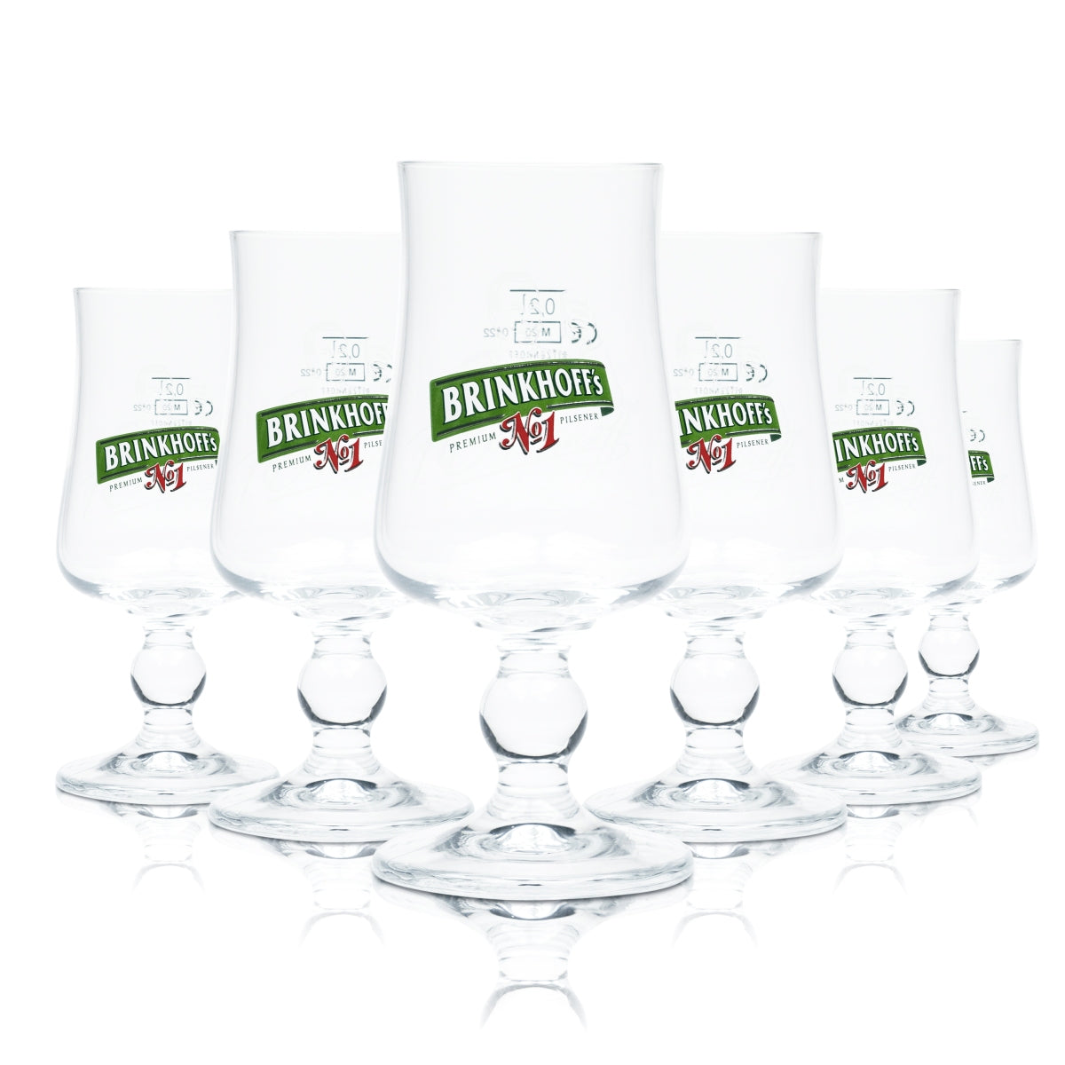 6 verres à bière Brinkhoffs 0,2 l Pokal n° 1 Ritzenhoff Tulipe Verres Brasserie Beer