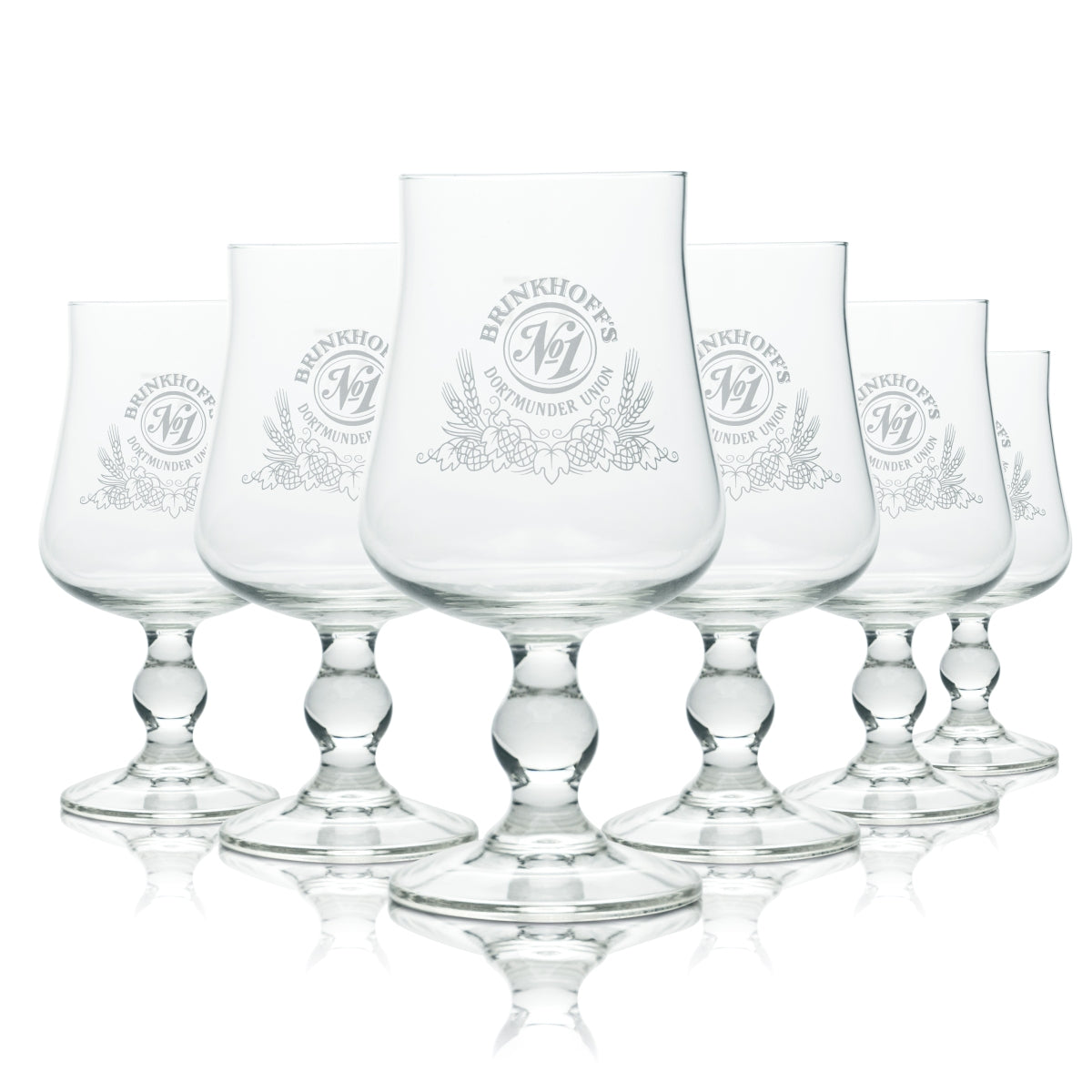 6 verres Brinkhoffs 0,3 l, forme tulipe, pour bière Pilsener, Dortmunder Union Gastro
