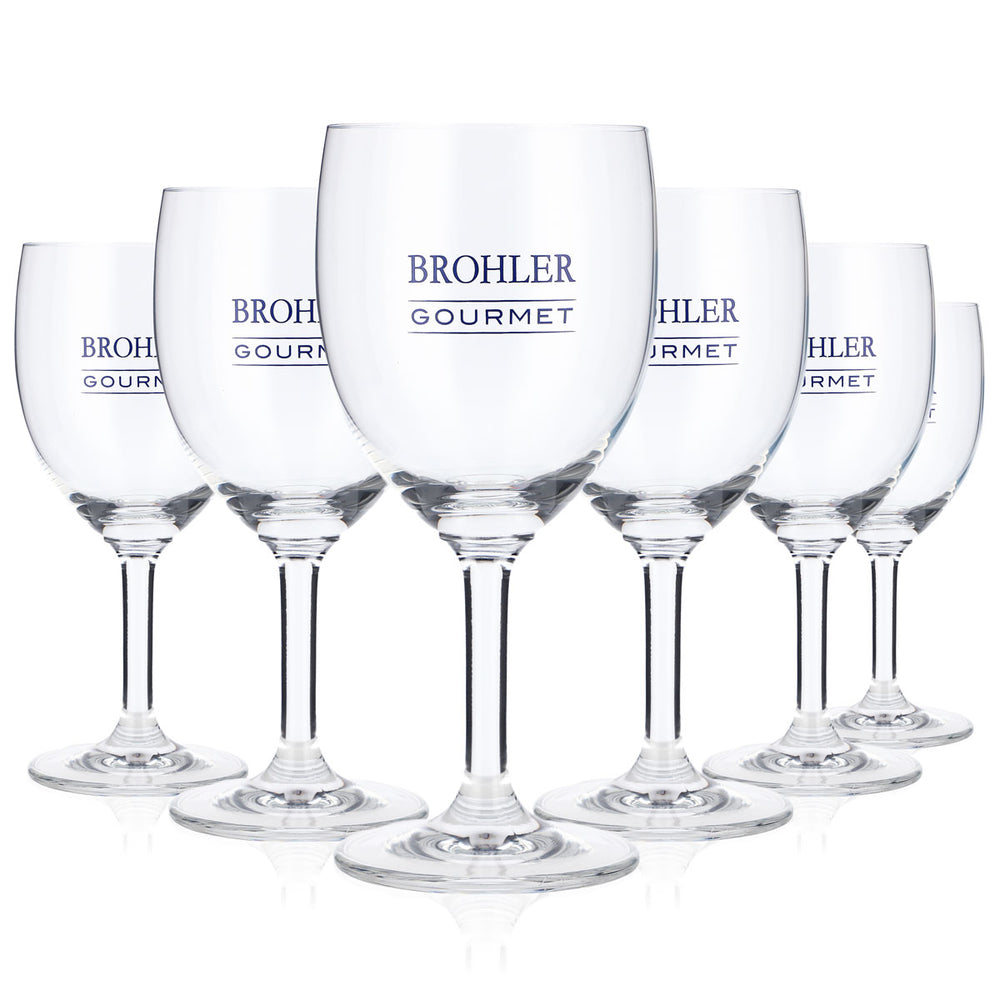 6x verres à eau Brohler 0,22 l Verres à eau Verres à jus Verres à pied