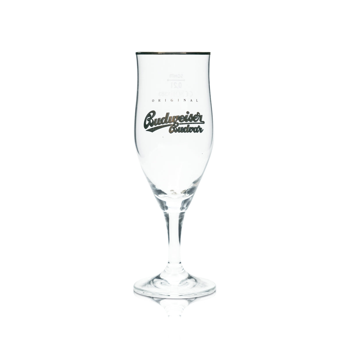 6 verres Budweiser 0,2 l, forme tulipe, bord doré, verres à bière Budvar Czech Lager Pils – Vue 2