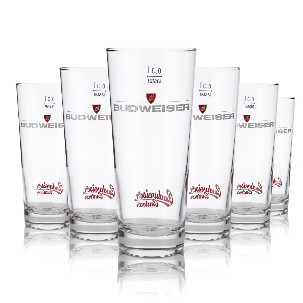 6x verre Budweiser 0,3l verre à bière Willi gobelet Budvar set de verres de brasserie Gastro